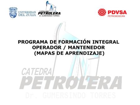 PROGRAMA DE FORMACIÓN INTEGRAL OPERADOR / MANTENEDOR