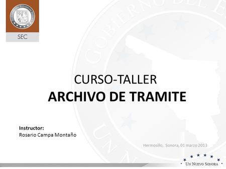 CURSO-TALLER ARCHIVO DE TRAMITE