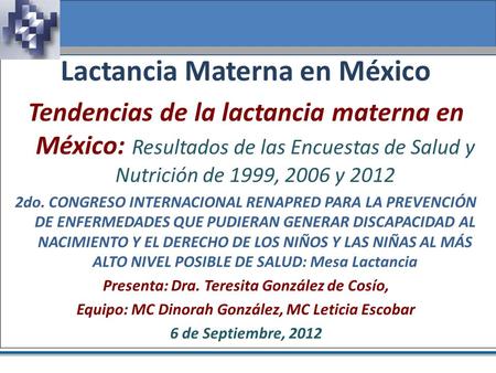 Lactancia Materna en México