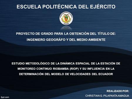 ESCUELA POLITÉCNICA DEL EJÉRCITO