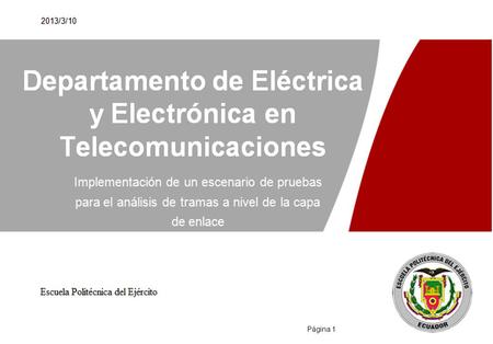 Departamento de Eléctrica y Electrónica en Telecomunicaciones