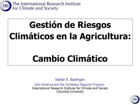 Climáticos en la Agricultura: