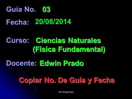 Copiar No. De Guía y Fecha