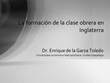 La formación de la clase obrera en Inglaterra