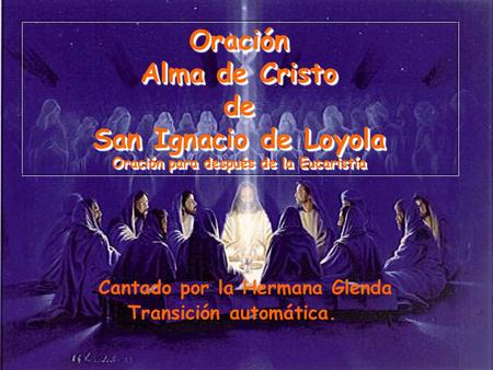 Oración Alma de Cristo de San Ignacio de Loyola