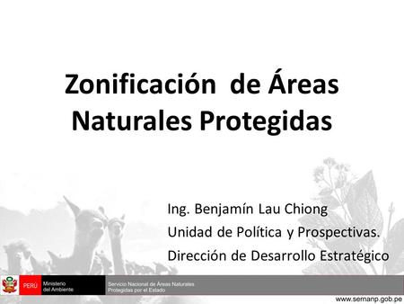 Zonificación de Áreas Naturales Protegidas