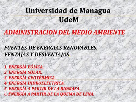 Universidad de Managua UdeM