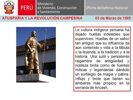 ATUSPARIA Y LA REVOLUCIÓN CAMPESINA 03 de Marzo de 1885