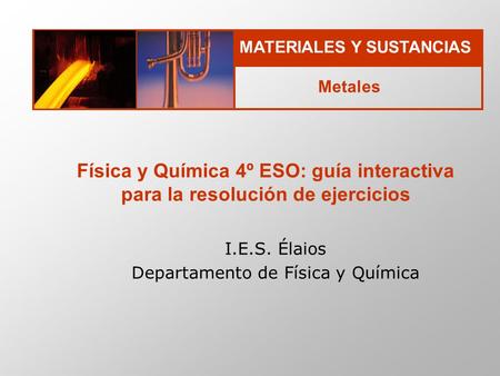 I.E.S. Élaios Departamento de Física y Química