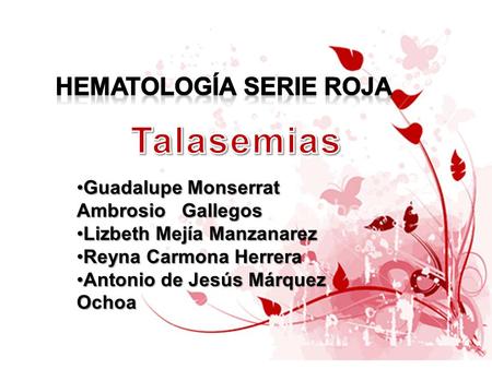 Hematología serie roja