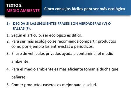Cinco consejos fáciles para ser más ecológico