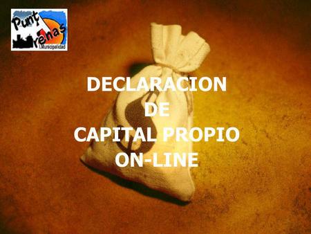 DECLARACION DE CAPITAL PROPIO ON-LINE.