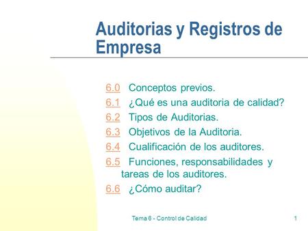 Auditorias y Registros de Empresa