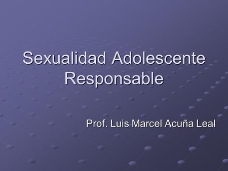 Sexualidad Adolescente Responsable