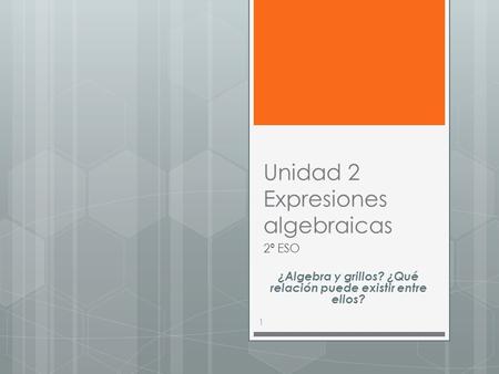 Unidad 2 Expresiones algebraicas