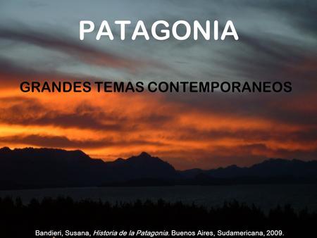 PATAGONIA GRANDES TEMAS CONTEMPORANEOS