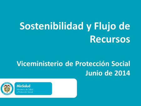 Sostenibilidad y Flujo de Recursos Viceministerio de Protección Social Junio de 2014.