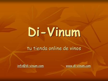 Di-Vinum tu tienda online de vinos