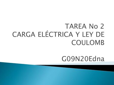 TAREA No 2 CARGA ELÉCTRICA Y LEY DE COULOMB G09N20Edna