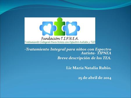 -Tratamiento Integral para niños con Espectro  Autista- TIPNEA