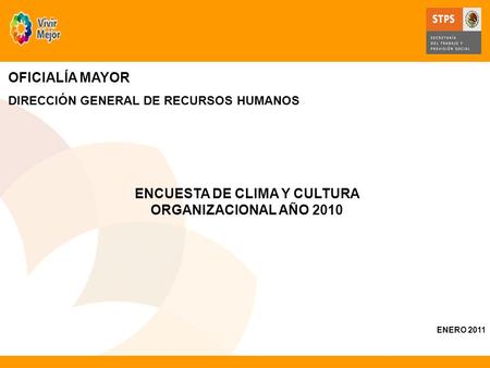 ENCUESTA DE CLIMA Y CULTURA ORGANIZACIONAL AÑO 2010