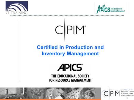 Certified in Production and Inventory Management