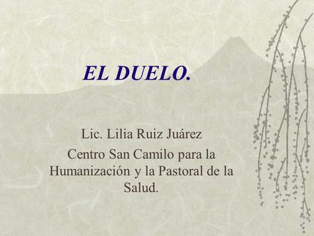 Centro San Camilo para la Humanización y la Pastoral de la Salud.