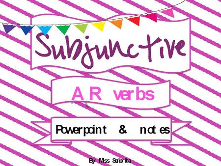 What is the Subjunctive? The subjunctive isn’t a tense – it is a mood. This means the subjunctive reflects how the speaker feels about the action. The.