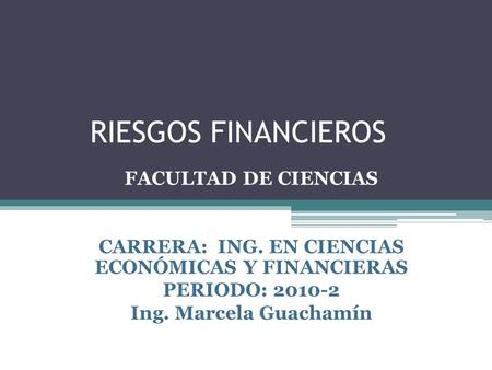 CARRERA: ING. EN CIENCIAS ECONÓMICAS Y FINANCIERAS