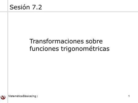 Transformaciones sobre funciones trigonométricas