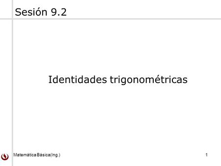 Identidades trigonométricas