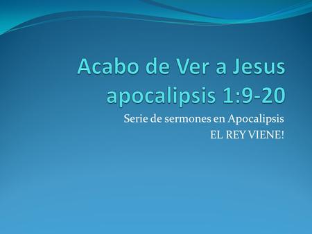 Serie de sermones en Apocalipsis EL REY VIENE!. Pic of patmos.