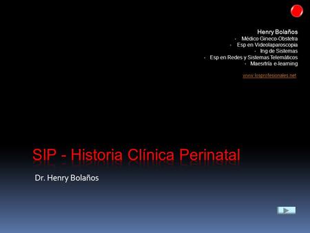 SIP - Historia Clínica Perinatal