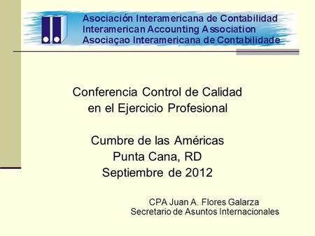 Conferencia Control de Calidad en el Ejercicio Profesional