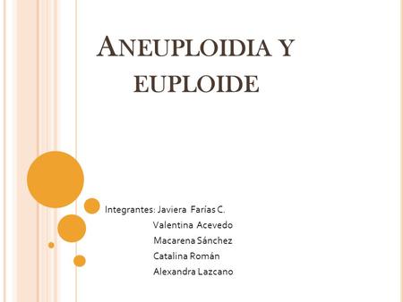 Aneuploidia y euploide