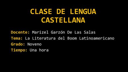 CLASE DE LENGUA CASTELLANA