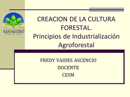 FREDY VAIDES ASCENCIO DOCENTE CESM