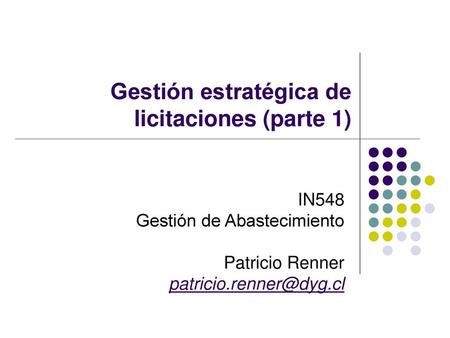 Gestión estratégica de licitaciones (parte 1)