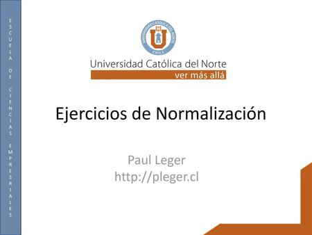 Ejercicios de Normalización
