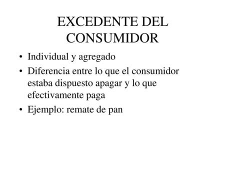 EXCEDENTE DEL CONSUMIDOR