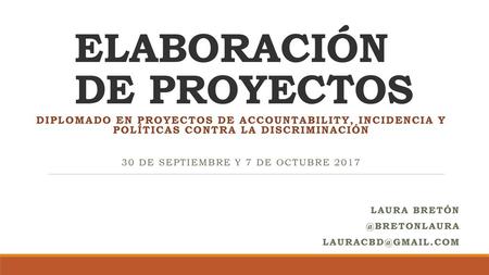 ELABORACIÓN DE PROYECTOS