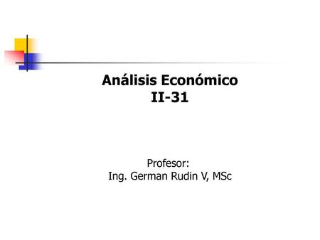 Análisis Económico II-31