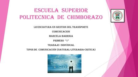 ESCUELA SUPERIOR POLITECNICA DE CHIMBORAZO