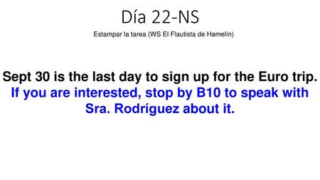 Estampar la tarea (WS El Flautista de Hamelín)