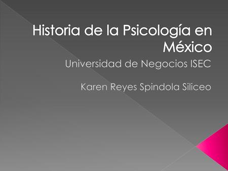 Historia de la Psicología en México