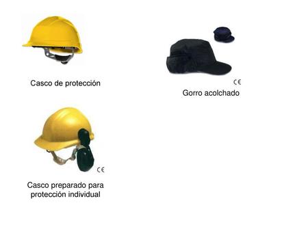 Casco preparado para protección individual