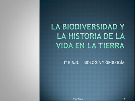 LA BIODIVERSIDAD Y LA HISTORIA DE LA VIDA EN LA TIERRA