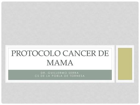Protocolo cancer de mama