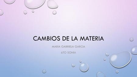 Maria gabriela Garcia 6to Sonia