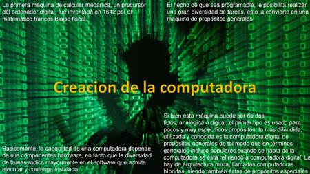 Creacion de la computadora